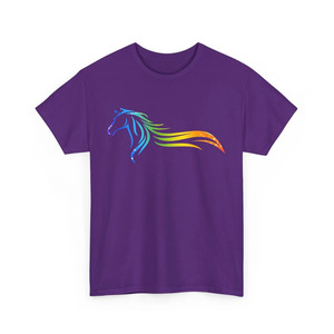 เสื้อยืดผ้าฝ้ายแขนสั้นสำหรับผู้ชายสำหรับขี่ม้า - Product Image 1