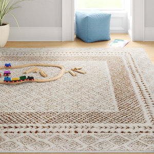 Tapis en coton pur, économique, de style industriel, couleur beige Sydney, pour salle à manger, hall/entrée, chambre. - Product Image 1