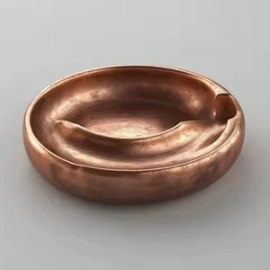 Cendrier en métal au fini élégant, porte-cendres moderne, coupe-vent, pour l'intérieur et l'extérieur, décoration de table pour fumeurs - Product Image 1