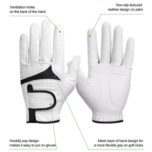 100% cuir véritable 2025 meilleur produit en peau de mouton nouveau logo personnalisé tissu léger vêtements de sport gants de golf adulte - Product Image 2