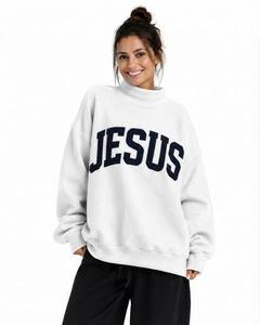 New Design Oversize <b>Long</b> <b>Sleeve</b> Mock Neck Sweatshirt For Women's Lightweight Fleece Fabric Drop Shoulder Breathable Pullover <b>Top</b> - Product Image 1