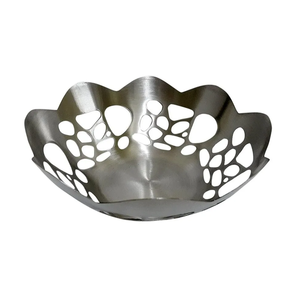Corbeille à fruits en acier inoxydable pour comptoir de cuisine, bol à fruits décoratif en acier pour table à manger, décoration intérieure - Product Image 1