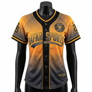 Women Baseball Jersey Airflow Polyester <b>Mesh</b> GSM White Grey Contrast Sleeve Panels Custom Logo Breathable Women Baseball Jersey - Product Image 6