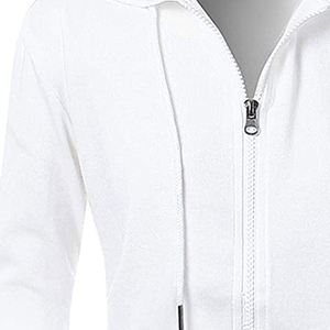 Sudaderas con Capucha de Forro Polar para Mujer, Corte Ajustado, Manga Larga, con Cremallera, Logotipo Personalizado, Secado Rápido, Transpirables, 100% Algodón, para Invierno - Product Image 6