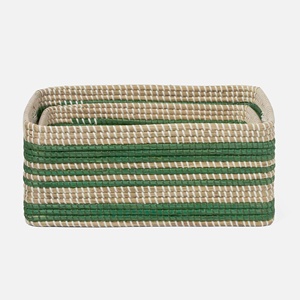 Panier rustique tressé en jonc de mer écologique, le plus vendu, pour rangement domestique durable, par le fabricant Vietrustic - Product Image 5