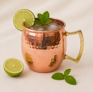 Mug Moscow Mule en cuivre pur 100% fait main, martelé, en cuivre massif, pour cocktails et bières, vente en gros, logo personnalisable, articles de bar - Product Image 4