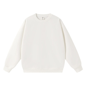 เสื้อสเวตเชิ้ตคอกลมโอเวอร์ไซส์ ผ้าฝ้ายถัก 100% สีพื้น ยูนิเซ็กส์ สวมใส่สบายๆ สำหรับฤดูใบไม้ร่วง - Product Image 2