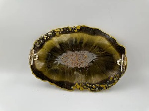 Handmade <b>Epoxy</b> Resin Serving Tray and Resin Decorative Tray for Living Room or Dining <b>Table</b> with Custom Color and Size Options - Product Image 2