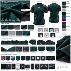 เสื้อยืดผู้ชายและเสื้อสำหรับเล่นเกมอีสปอร์ต |   สีดำ สีเขียว และสีที่มีการเปลี่ยนแปลง 6 แบบ |   ผู้ผลิต OEM ODM |   เอ็กซ์ สปอร์ตส์ ซิตี้ | - Product Image 4