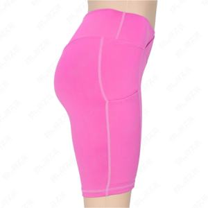 OEM Custom New Yoga Booty Short High Rise Short Hot Pant Gym Booty Short Fitness Biker Short Beach Elastic <b>Waist</b> Yoga Leggings - Product Image 4