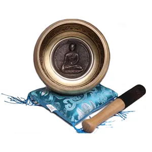 Тибетская Поющая чаша для звуковой медитации, оптовая продажа антикварных религиозных ремесел