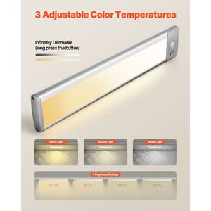 2 PCS 62 LED Détecteur de mouvement sous l'éclairage de l'armoire à piles avec installation facile - Product Image 2