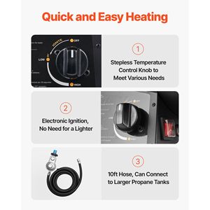 Riscaldatore Portatile a Propano da 100.000 BTU con Aria Forzata, Impostazioni di Temperatura a Regolazione Continua, Protezione di Sicurezza per Garage/Negozi - Categoria Riscaldatori a Gas - Product Image 6
