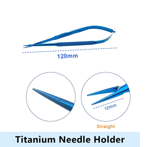 Pinzas Oftálmicas Portaagujas, Instrumentos Quirúrgicos de Acero Inoxidable y Titanio, 1 Unidad - Product Image 4