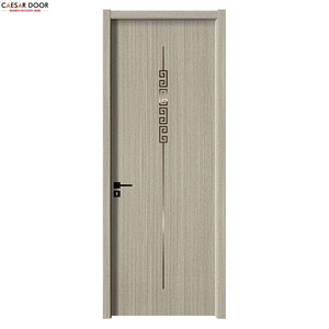 ประตูซีซาร์ OEM ODM คุณภาพสูง วัสดุ PVC ลายไม้ ดีไซน์มินิมอล กันน้ำ ประตูไม้ WPC สำหรับตกแต่งภายใน ใช้สำหรับทางเข้าเชิงพาณิชย์ - Product Image 1