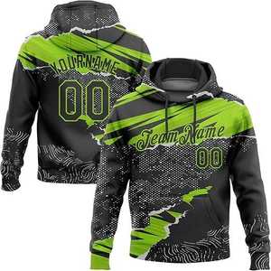 Sweat à capuche personnalisé de haute qualité pour femme, en polyester et coton 400g, doublé, respirant, avec nom et numéro imprimés par transfert thermique, pour fan de sport - Product Image 3