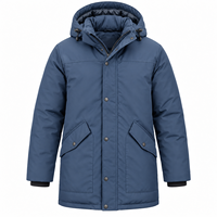 Parka Homme Hiver Couleur Unie Chaude Tendance Coton Décontractée Blouson d'extérieur Doudoune 2026
