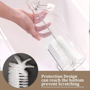 Set di 8 Spazzole Flessibili in Acciaio Inox per Pulizia Bottiglie e Cannucce, Spazzole Lunghe in Nylon Pieghevoli per Bottiglie, Cannucce e Tubi - Product Image 3