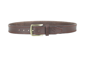 Ceinture en cuir véritable avec logo personnalisé imprimé, texture douce, ceinture en cuir raffiné pour un look business décontracté - Product Image 2