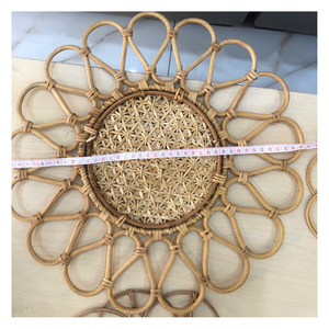 Natural Handmade Eco-Friendly Rattan <b>Round</b> <b>Placemat</b> with Classic Design Rustic Woven for Dining Table Home Decoration - Product Image 6