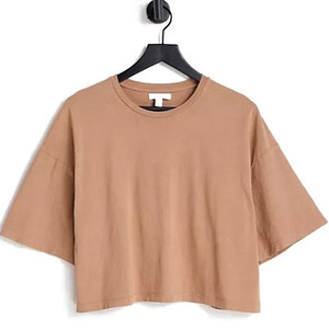 Women Crop Top T Shirt Loose Fit Streetwear Casual Breathable Summer Top OEM Supplier Low Price For Sale - Product Image 1