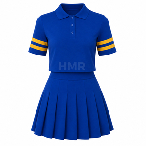 Conjunto Deportivo HMR Sisterhood Sorority, Camiseta Polo de Manga Corta, Falda de Tenis, Top Corto, Falda Deportiva para Gimnasio y Fitness - Product Image 4