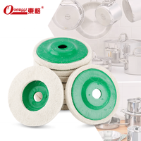 Disque abrasif en feutre de laine 100% naturel, finition miroir, durabilité naturelle, OEM pour meuleuse d'angle, polissage