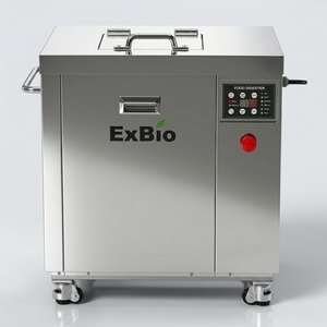 Exbio - Procesador de Residuos Alimenticios de Acero Inoxidable de 25 kg, Sistema de Compostaje con Motor para Restaurantes, Equipo de Reciclaje de Residuos Orgánicos - Product Image 3