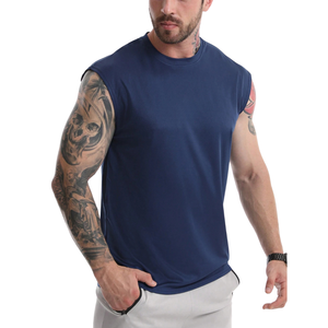 Camiseta sin mangas para hombre, atlética, ajustada, informal, para entrenamiento deportivo, gimnasio, ligera, transpirable, de secado rápido. - Product Image 1