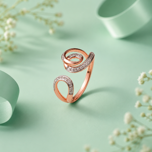 Anillo de Diamantes de Oro Rosa para Mujer, Diamante Redondo Cultivado en Laboratorio, Joyería Romántica de Compromiso en Oro de 10K, 14K, 18K, Plata 925, 935 - Product Image 1