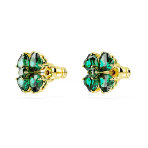Flower Shape <b>Stud</b> <b>Earrings</b> Women's 22k Gold Plated <b>Crystal</b> Rhinestone Classic Everyday Wear Jewelry - Product Image 2