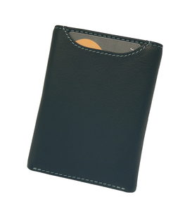 [Best Quality] Castello Genuine Cowhide Soft Leather <b>RFID</b> Open Short Polyester Lining Unisex Tri-fold <b>Wallet</b> Black - Product Image 3