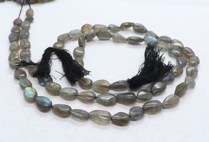 Perles de Labradorite Naturelle Lisse en Forme de Poire Briolette 7x10MM, Perles de Labradorite à Trous Droits en Forme de Poire, 13 Pouces, Pierre Précieuse de Labradorite Lisse - Product Image 6