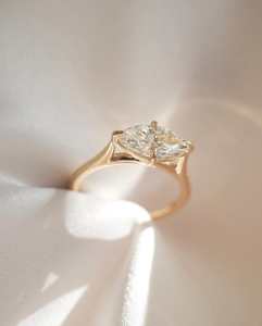 Bague de fiançailles vintage en or 9 carats avec diamant naturel de laboratoire taille marquise 1,5 carat couleur F VS2, plaqué rhodium, certifiée IGI, bijoux de mariée - Product Image 3