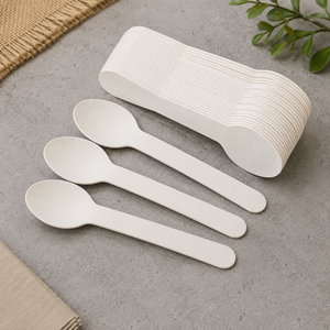 Prix de gros usine – Couverts jetables biodégradables en papier (couteau, fourchette et cuillère) – Fourchette en papier - Product Image 2