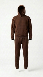 Ensemble de survêtement à capuche de couleur unie, tenue de sport streetwear - Product Image 3