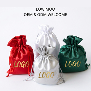 Custom Satin Dust Bags with Logo for Handbags Clothing Packaging Reusable <b>Drawstring</b> Storage Gift <b>Pouches</b> Satin Bags 18*16 inch - Product Image 4