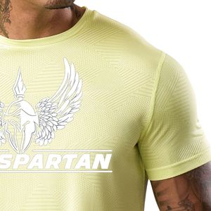 Camiseta Deportiva de Punto con Estampado Gráfico para Hombre, Cuello Redondo, Manga Corta, para Gimnasio, Entrenamiento, Deporte, Ropa Deportiva Informal - Product Image 3