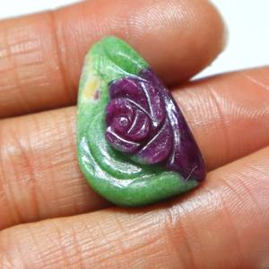 Cabujón de Zoisita Rubí Natural Tallado, Gema de Rubí Tallada a Mano, Piedra Suelta Lisa, Proveedor Mayorista para Joyería - Product Image 2