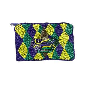 Designer Beaded Coin <b>Wallet</b> Elegant Handcrafted Mini Hand Bag At <b>Cheap</b> Price - Product Image 1