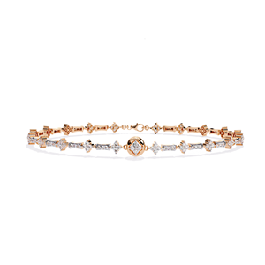 AMBER JEWELS T-947 18k <b>Solid</b> <b>Gold</b> Natural Stone Emerald Cut Claw Setting Hiphop Style Unisex Wedding Chain Link Bracelet IGI - Product Image 5
