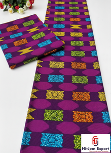 Tissu en coton 100% de haute qualité, imprimé africain ghanéen, motif authentique pour vêtements et artisanat pour filles - Product Image 4