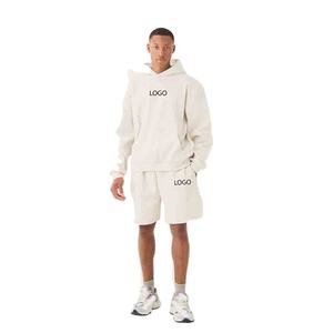 Sweat-shirt à capuche et short assorti pour homme avec logo personnalisé, vêtements en gros OEM ODM - Product Image 1