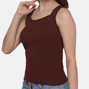 Women's Solid Color Knitted Tank <b>Top</b> Scoop Neck Casual Sleeveless <b>Tops</b> - Product Image 3