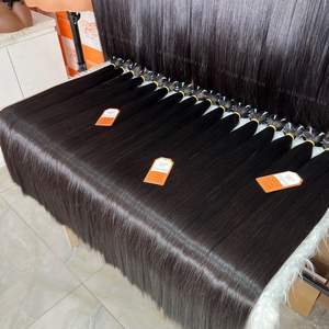 Cabello humano vietnamita Remy sin procesar, extensiones de cabello de trama Natural sin químicos, paquete recto de hueso para hacer peluca - Product Image 5