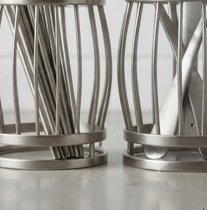 Modern Metal Cutlery Holder Rust Resistant Flatware <b>Organizer</b> Kitchen <b>Utensil</b> Storage Cage for Chopsticks Forks - Product Image 3