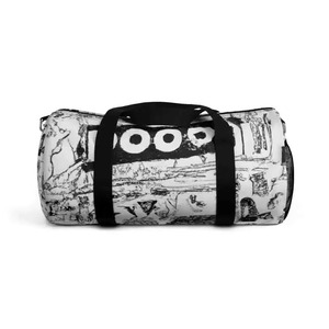Unisex Polyester Duffel <b>Bag</b> 20-<b>30L</b> Cartoon Print Zipper Closure Gym Sports Casual Travel <b>Bag</b> Adjustable Strap Soft Handle - Product Image 3