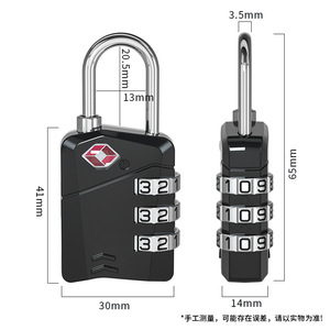 Customs Password Anti-theft 3 Digit Combination <b>Lock</b> TSA <b>Suitcase</b> Luggage Coded Travel Security Tool Wire Rope Cabinet <b>Lock</b> - Product Image 5