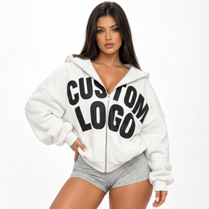 Sudaderas Personalizadas para Mujer, Estilo Urbano, 100% Algodón Felpa, Largo Regular, Diseño Ecológico con Impresión Serigráfica para Moda - Product Image 4