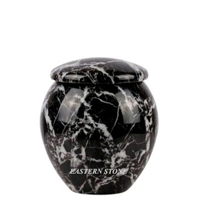 Large Marble Funeral Ash Cremation Urn with Matching Keepsake Urn for Adult Human Ashes <b>Memorial</b> Funeral Set Wholesale Natural - Product Image 1